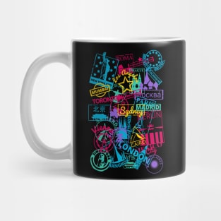 Neon City Stamps Mug